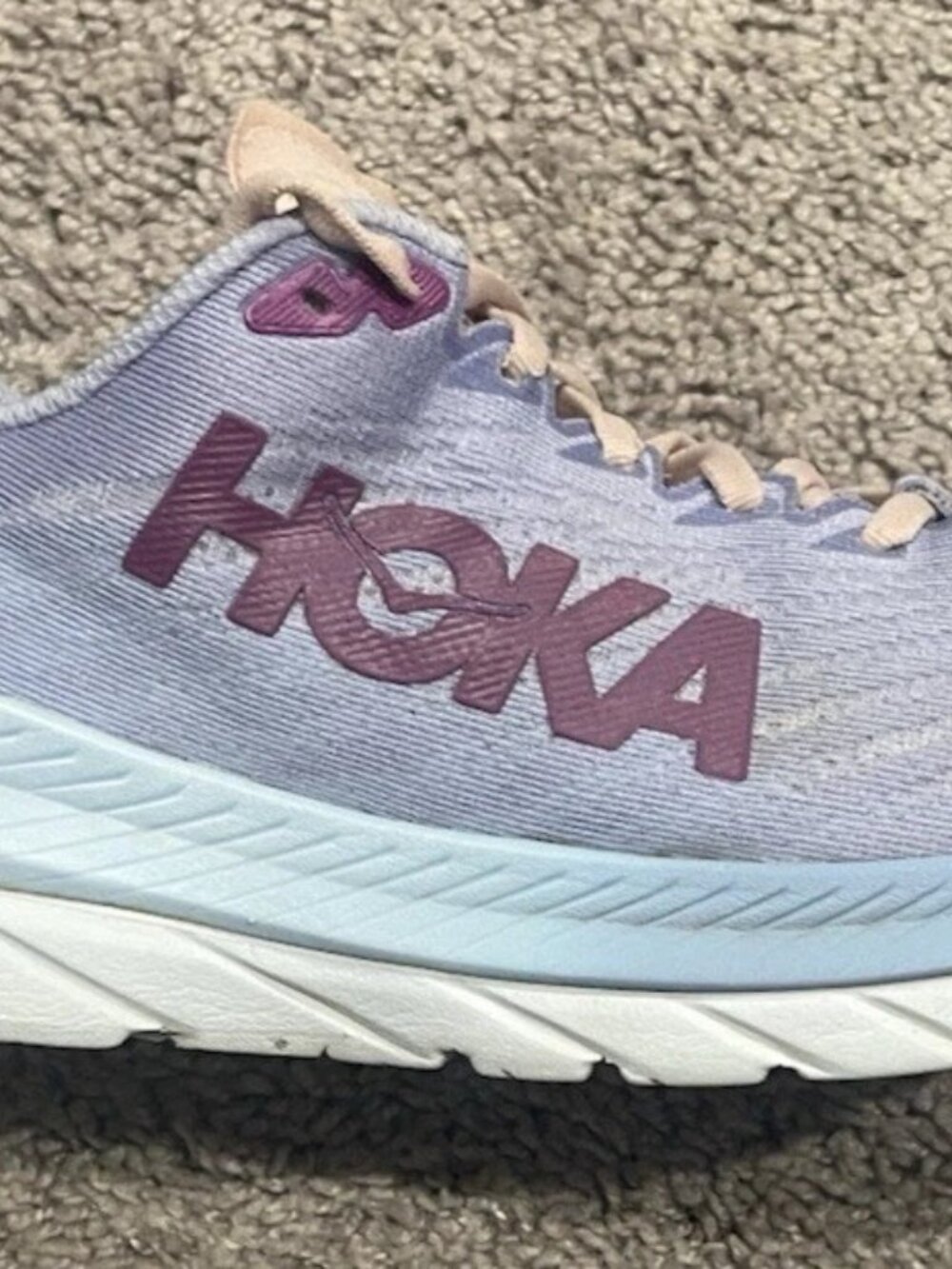 HOKA ONE ONE MACH 5 Women's Baby Lavender Shoes Sneakers Size 7 B 1127894/BLSSN